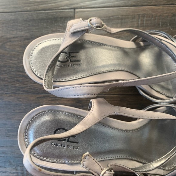 Cause & Effect Size 6.5 Silver 3 Inch Heels - Picture 10 of 13